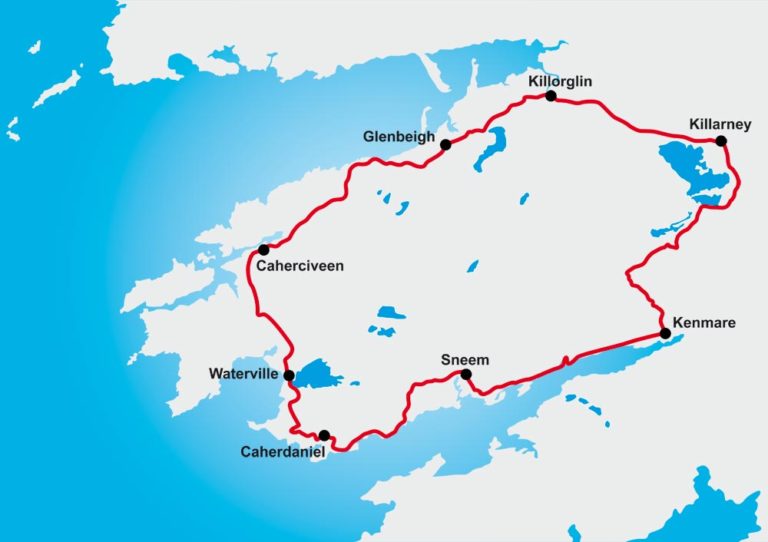 Ring Of Kerry Map Killarney Bike Rental